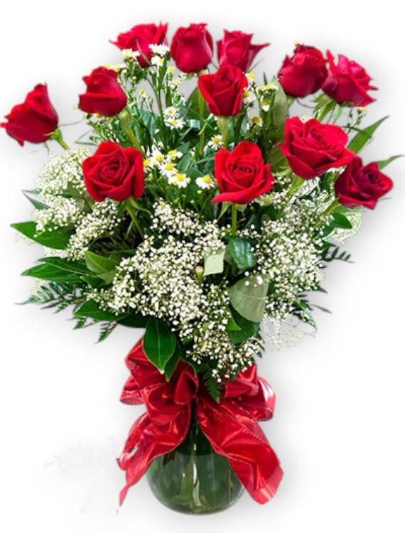 Long Stem Roses 1 Dozen | Red / Pink / White
