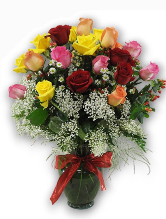Rainbow of Roses  | 2 dozen Long Stemmed