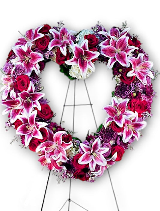 Lovely Farewell Heart Wreath