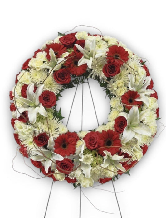 Red and White Wreath
