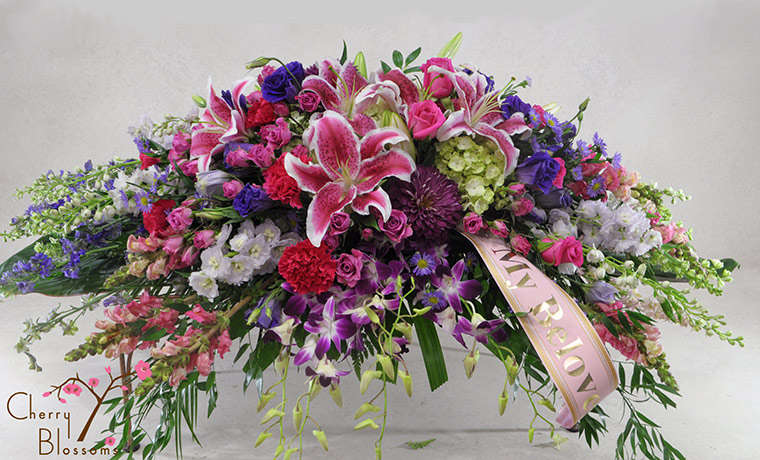 Our Beloved Casket Spray- Half Cover