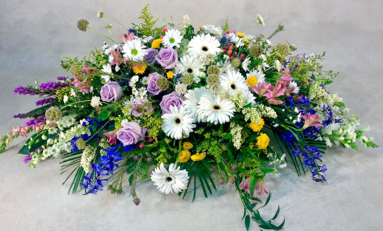 Wildflower Casket Spray- Half Cover