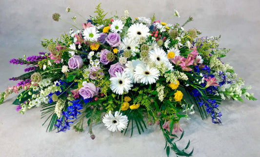 Wildflower Casket Spray- Half Cover