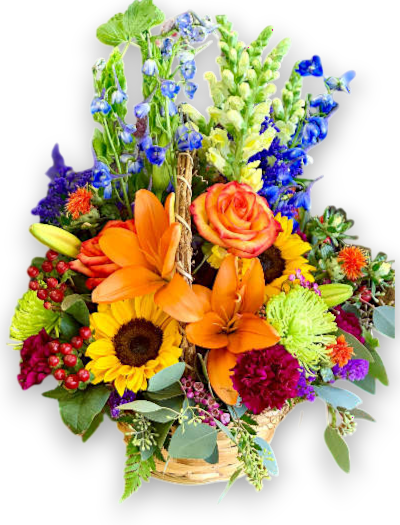 Basket of Bright Blooms