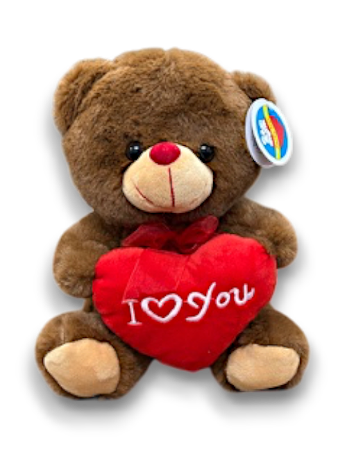 Brown Sitting Bear w/Heart
